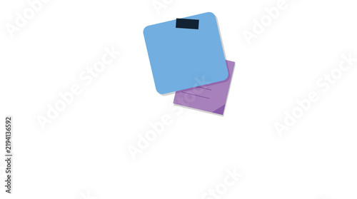 Floating colorful sticky notes in mid-air