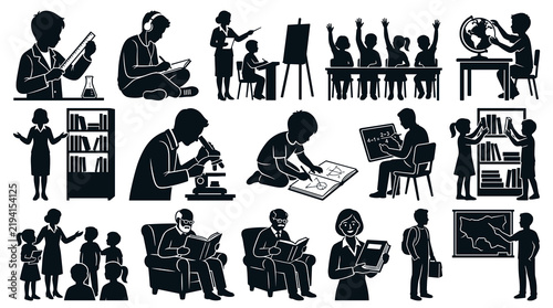 Diverse educational activities in a classroom setting illustrating different learning styles and student engagement