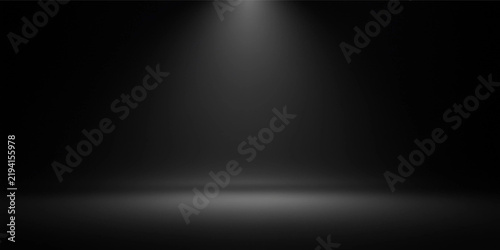Empty dark room with spotlight illuminating the floor black background stage lighting spotlight empty space dramatic lighting minimalist background illumination abstract interior