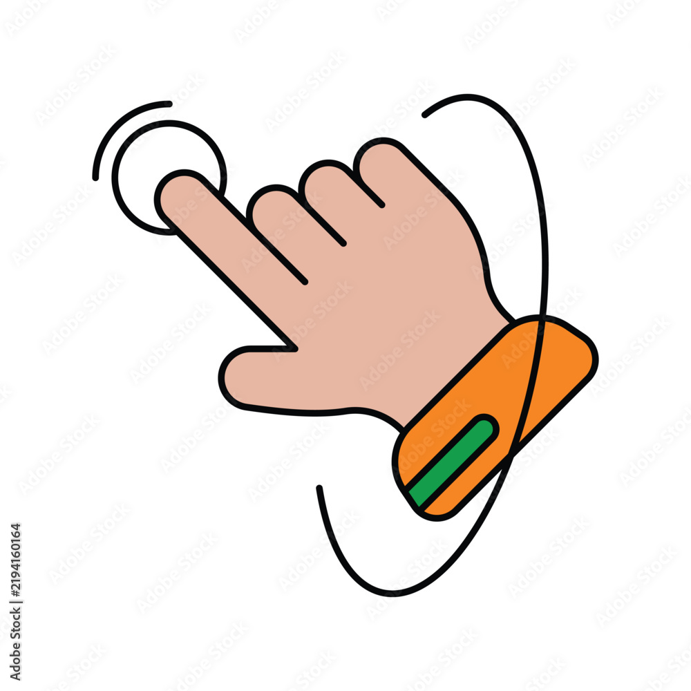Fototapeta premium Tap gesture icon with white background vector stock illustration