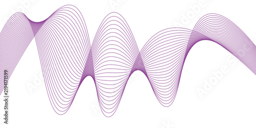 Purple wavy lines forming a flowing abstract pattern on a transparent background