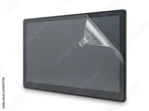 Close-Up of Screen Protective Film Peeling Back