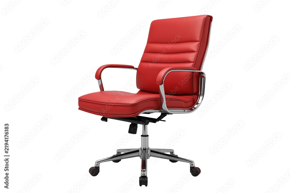 Obraz premium Scarlet office chair with chrome armrests and wheels
