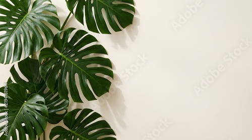 Close Tropical Monstera