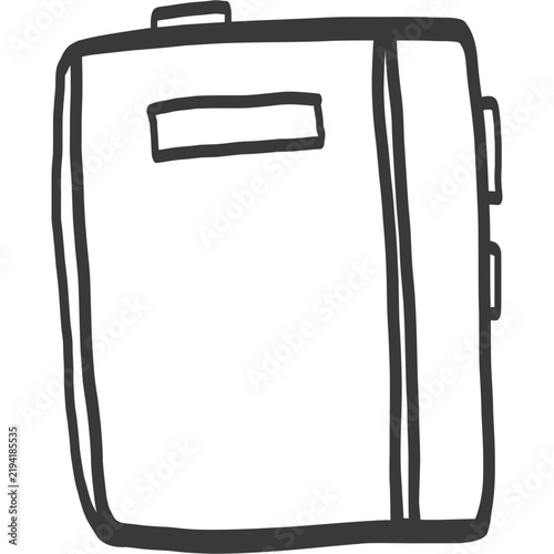 handdrawn illustration doodle school supplies book notebook 