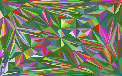 Vibrant abstract geometric background with colorful triangles and mosaic pattern