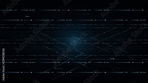 Abstract digital network animation with thin lines and glowing data points