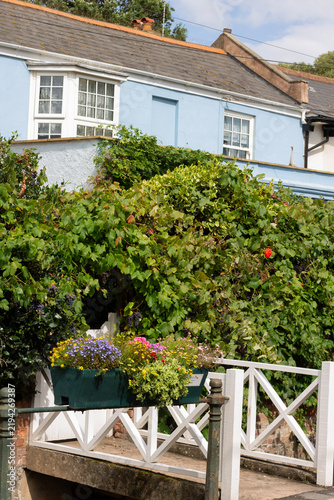 house with flowers, Budleigh Salterton, Devon, england