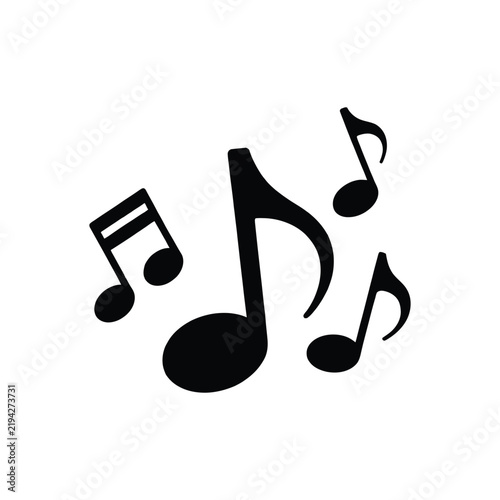 Music note icon vector featuring musical symbols, melody, rhythm, sound, audio, composition, and creative design
