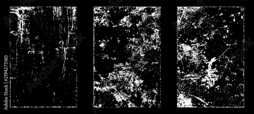 Grunge worn paper effect. Overlay texture stamps with old paper. Stamps distress grain surface dust and rough background concept. Illustration place over object to create grunge effect. Vector EPS10.
