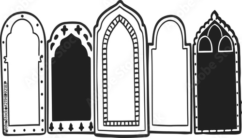 Architectural Arch and Window Shaped Blank Promotional Labels