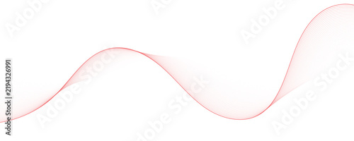 Minimalist red wave lines background