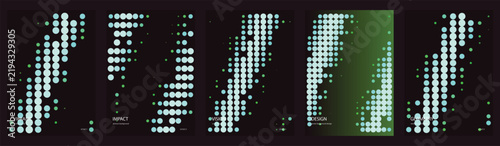 Abstract digital pattern, glowing light blue and green pixels on dark background, modern technology concept, data visualization, vector illustration