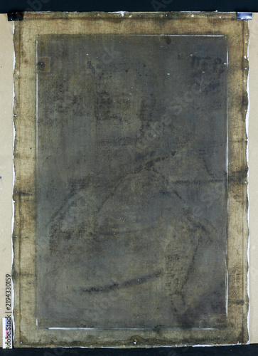 Принти на полотні Restoration of a Historic Artwork Revealing Details and Colors in a Workshop Set