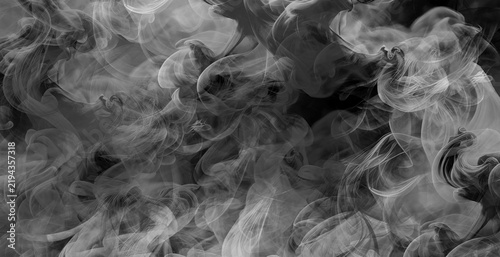 Mysterious smoke cloud background with flowing vapor swirls and copy space
