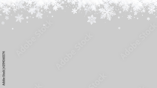 Realistic snowflake border overlay on transparent background. Winter frost and snow frame for Christmas design