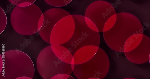 Abstract 3D red glassmorphism circle background for product display. 4k seamless loop animation. 