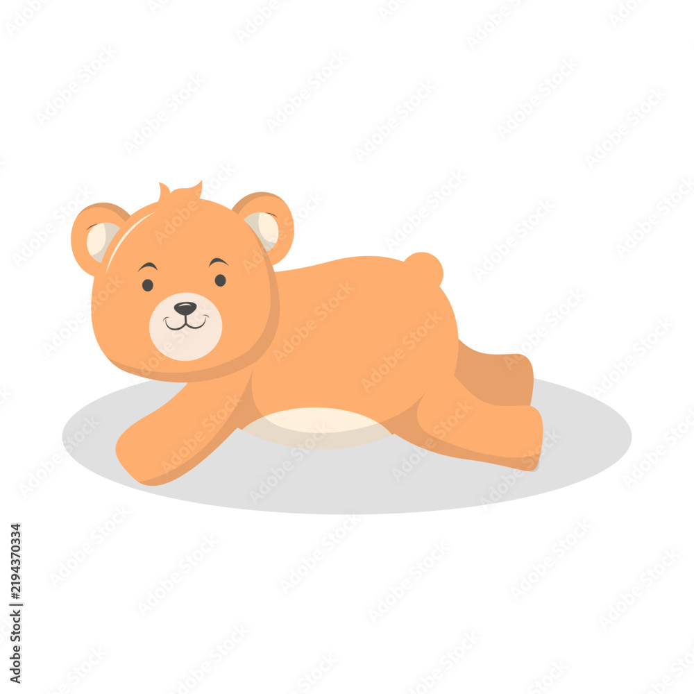 Obraz premium Adorable Bear in a Cartoon Design.