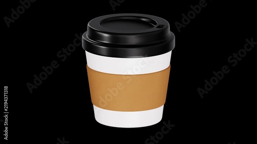 Takeaway Coffee Cup Hot Beverage Container Concept