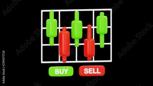 Financial Stock Trading Candlestick Chart Buy Sell