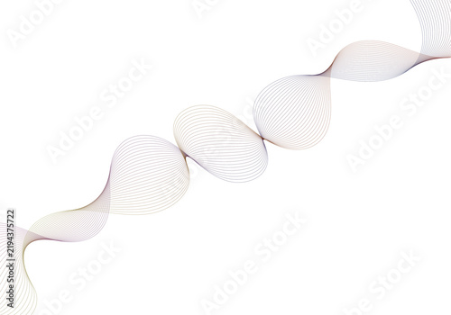 Ethereal wavy dna strand silhouette abstract wave pattern