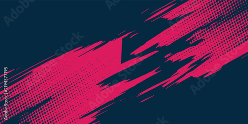 Abstract Pink Halftone Brush Stroke Background