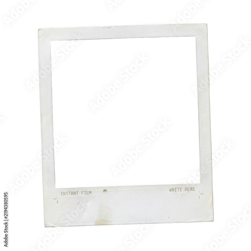 Old vintage square polaroid photo frame border