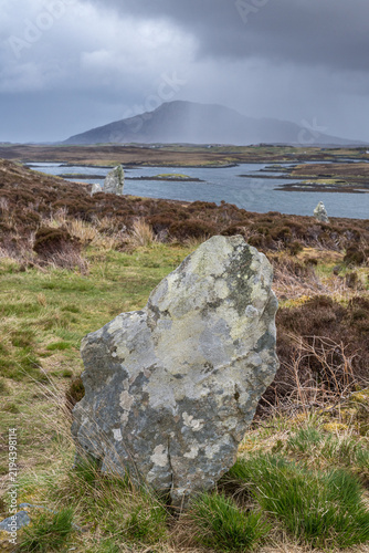 Sornach Coir Fhinn neolithic stone circle, North Uist, Outer Hebrides, Scotland