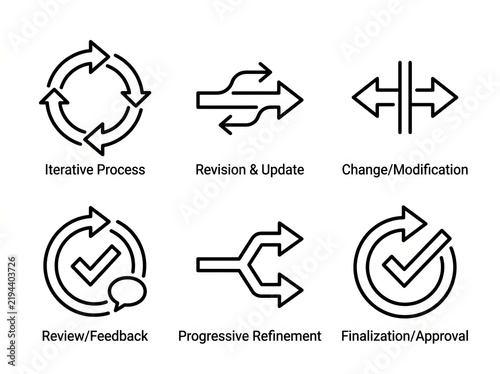 Workflow Icons for Creative Project Management.