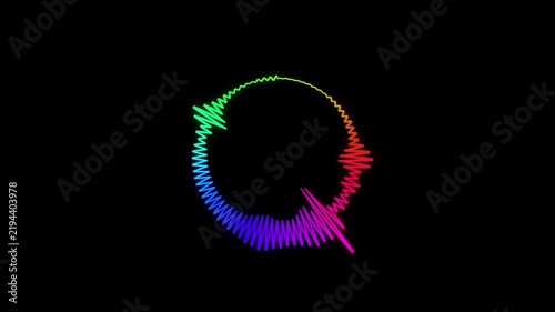 Colorful audio spectrum asset