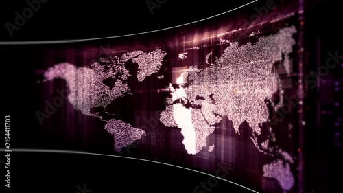 Abstract particle motion with vibrant colors, digital flowing particles, VR, futuristic sci-fi, tech innovation, and immersive cyber space background