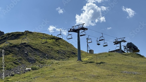 Chairlifts in the Alp Mountains