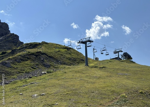 Chairlifts in the Alp Mountains