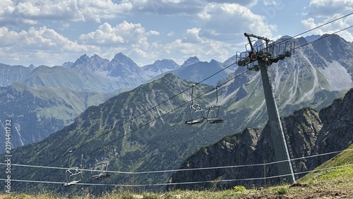 Chairlifts in the Alp Mountains
