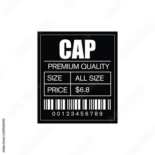 Cap Premium Quality Clothing Label Typography Design