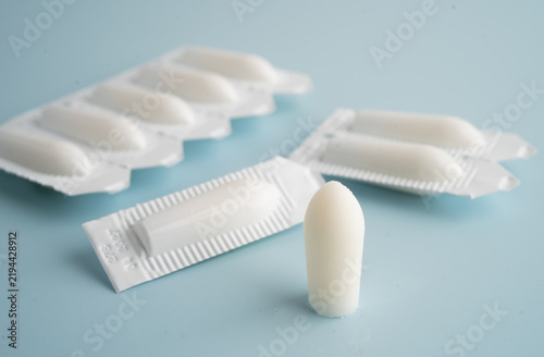 Obraz na płótnie Suppository for anal or vaginal for Hemorrhoids, sexual disease.