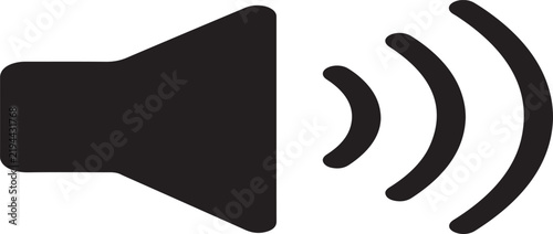 Speaker High Volume Sound Icon Vector Isolated on White Background