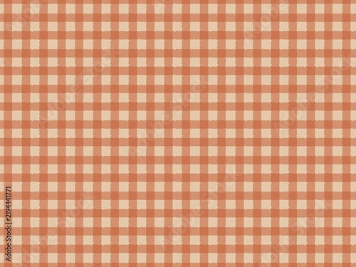 Burnt Orange Gingham Seamless Pattern Background