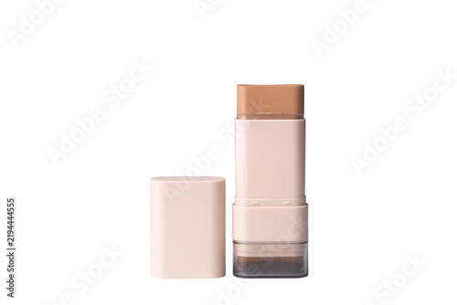 Fotografía Cream foundation contour makeup stick isolated on a white background