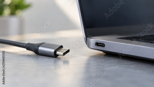 usb cable beside laptop