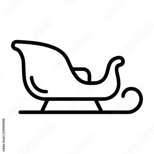 Santa claus sleigh icon