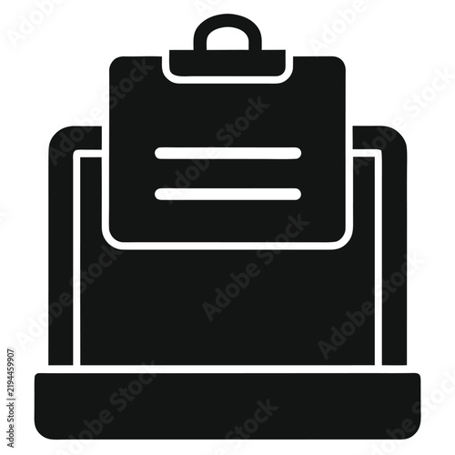 Clipboard with paper for notes and writing on document for office.