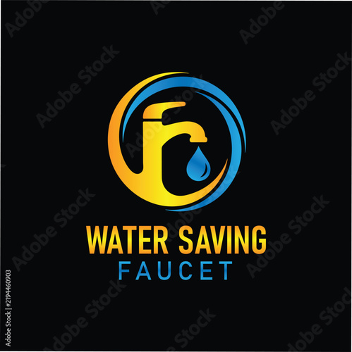 Water-Saving Faucet Drop Leaf Conservation Logo