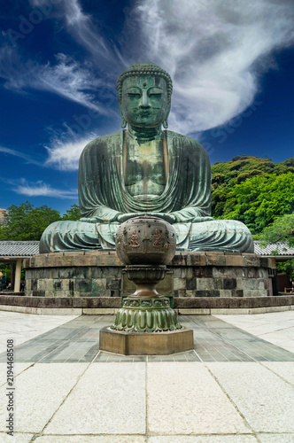 Fotografie The Great Buddha statue at Kotokuin Temple in Kamakura, Japan