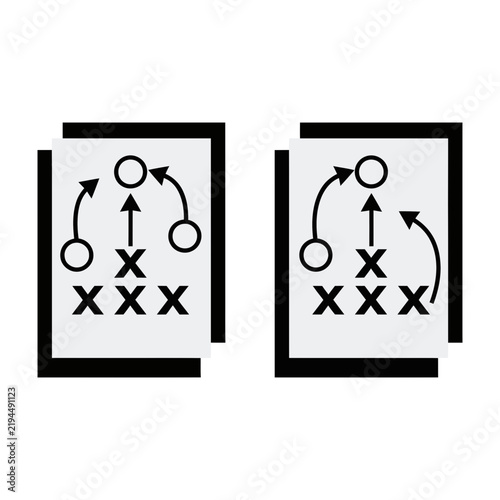 American Football Play Diagram With Arrows And Xs