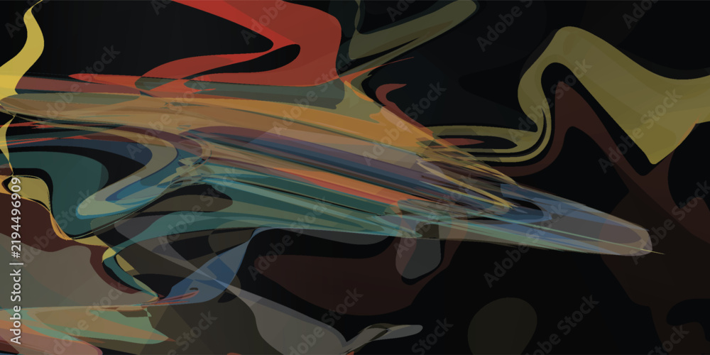 Fototapeta premium Abstract Colorful Motion Streaks On Black Background — Vibrant Fluid Digital Art For Modern Design