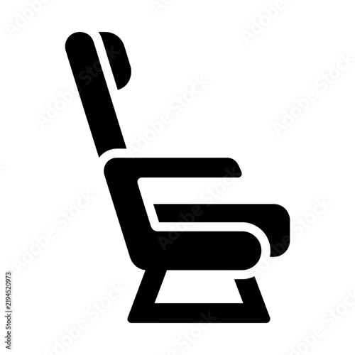 airplane seat glyph icon