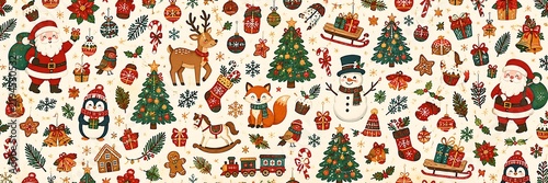 Merry Christmas Festive Holiday Pattern Design