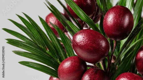 Ripe Palm Oil Fruits Isolated on Transparent Background