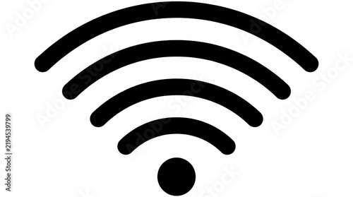 Technology - Black wireless internet wifi signal icon symbol on white background